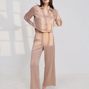 Lunya Women's Silk Pajama Set In Otium Tan